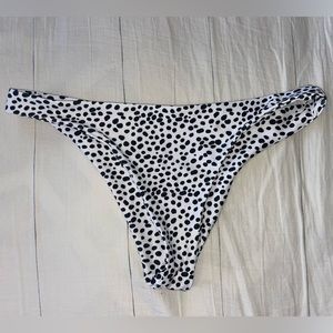 SHEIN size S/M white polka dot bikini bottom